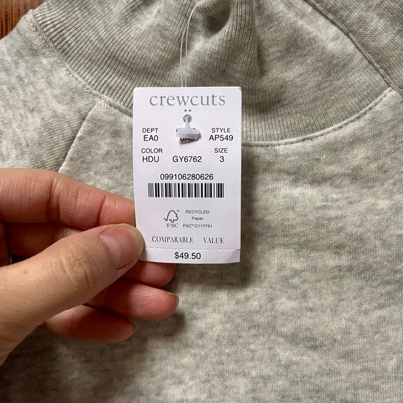 JCREW Toddler Girl Fleece Lined Sweater, size 3, NWT - Picture 6 of 7